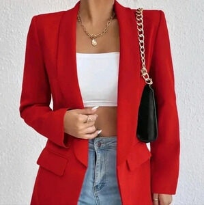 Solid Shawl Collar Blazer